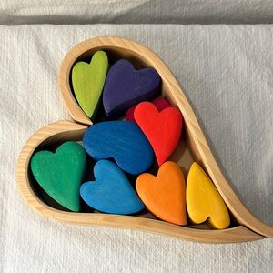 Grimm’s Wooden Heart Stacking Puzzle